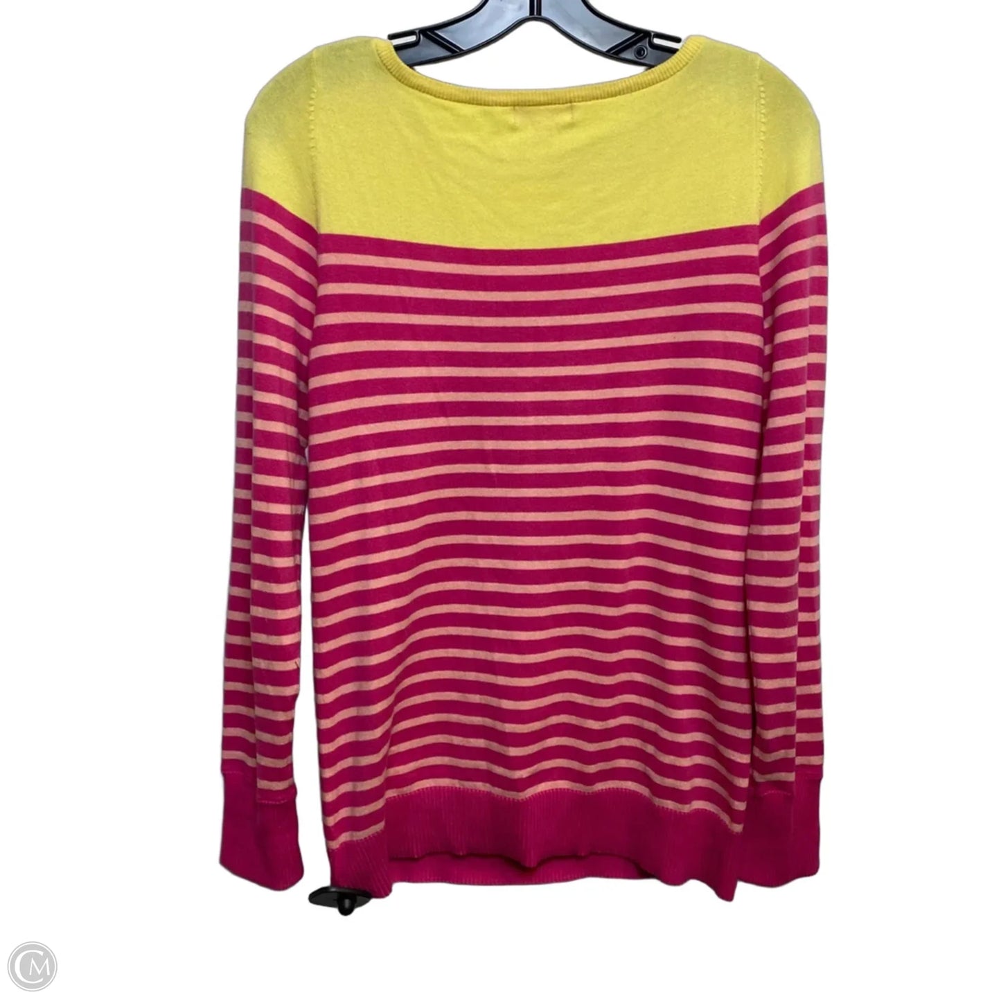 Sweater Designer By Lilly Pulitzer In Pink & Yellow, Size: M