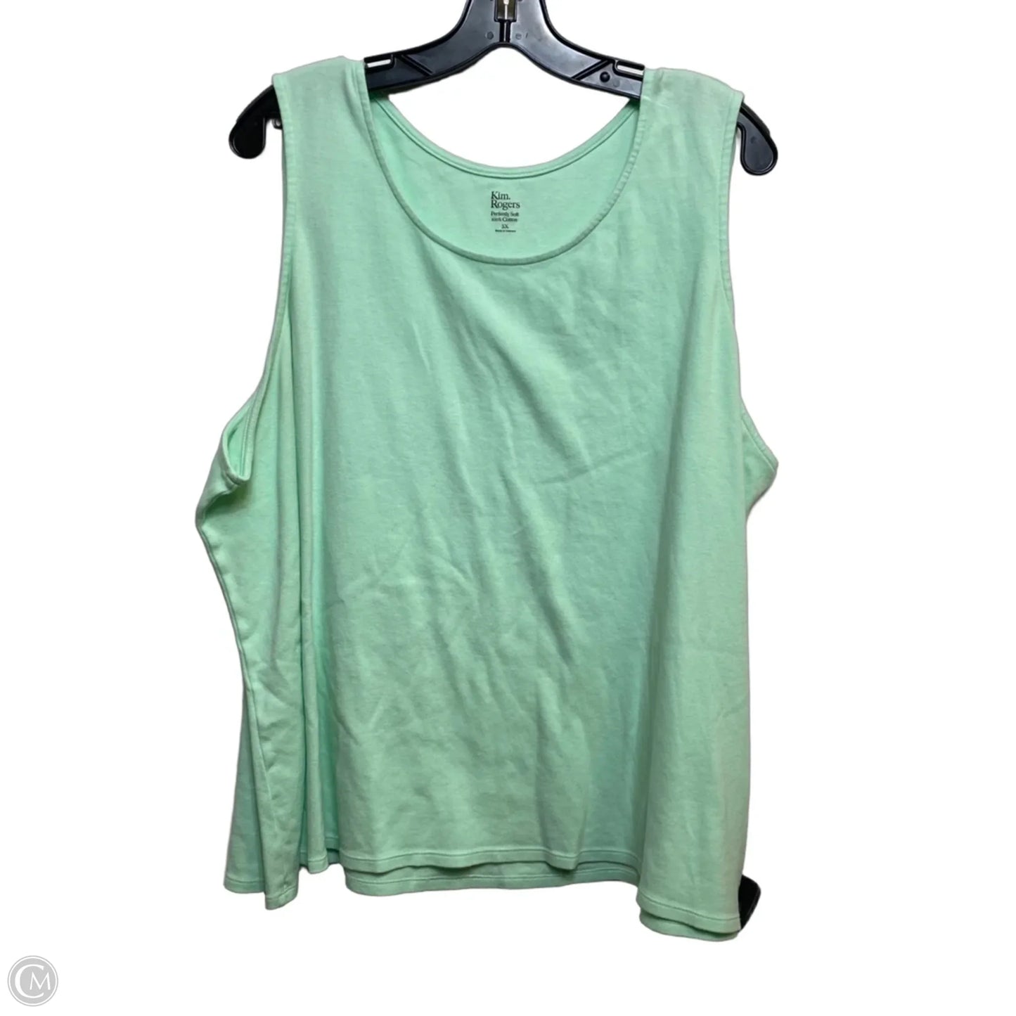 Top Sleeveless By Kim Rogers In Green, Size: 3x