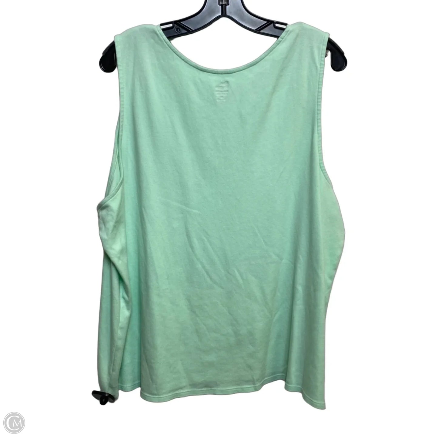 Top Sleeveless By Kim Rogers In Green, Size: 3x