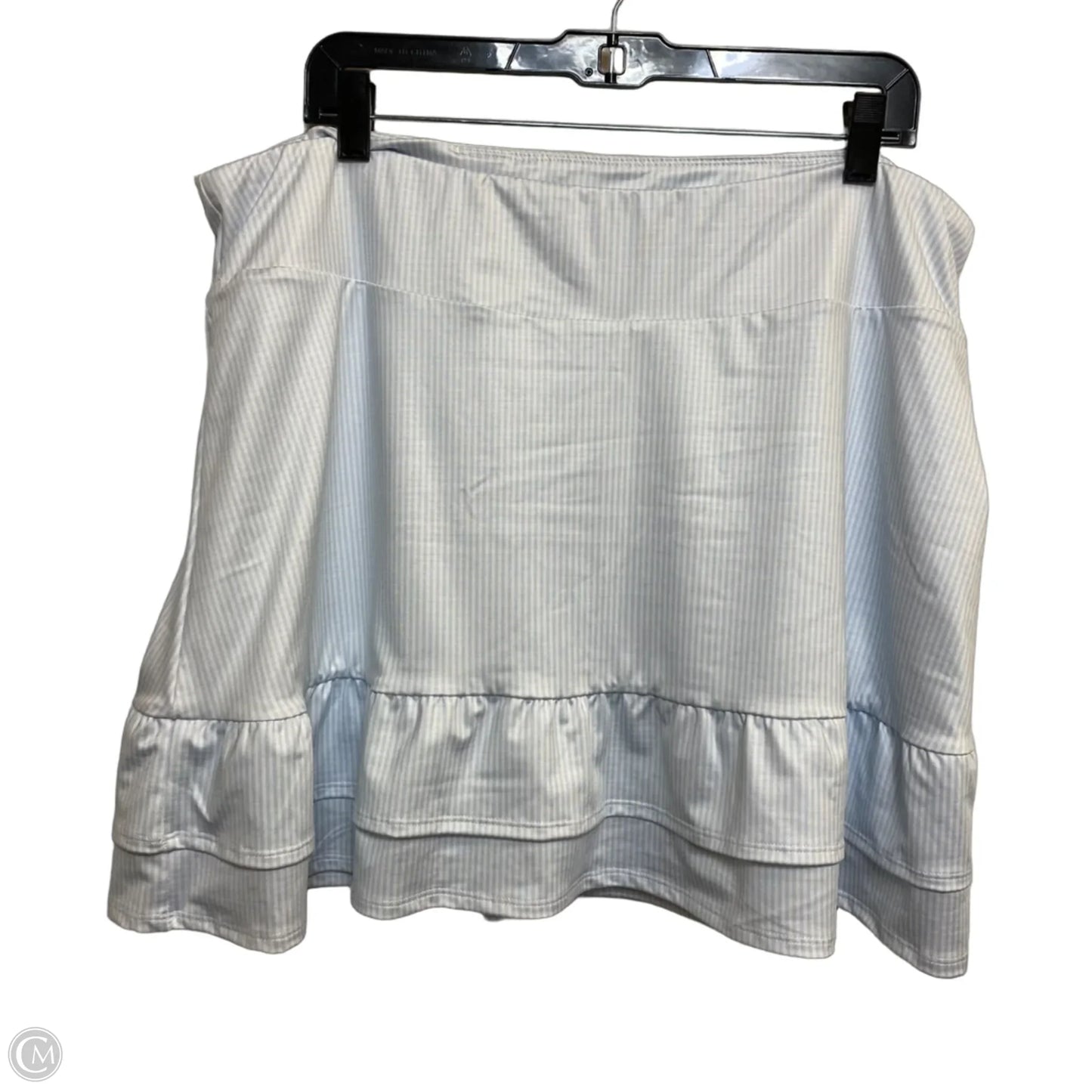 Athletic Skort By Crown And Ivy In Blue & White, Size: Xxl