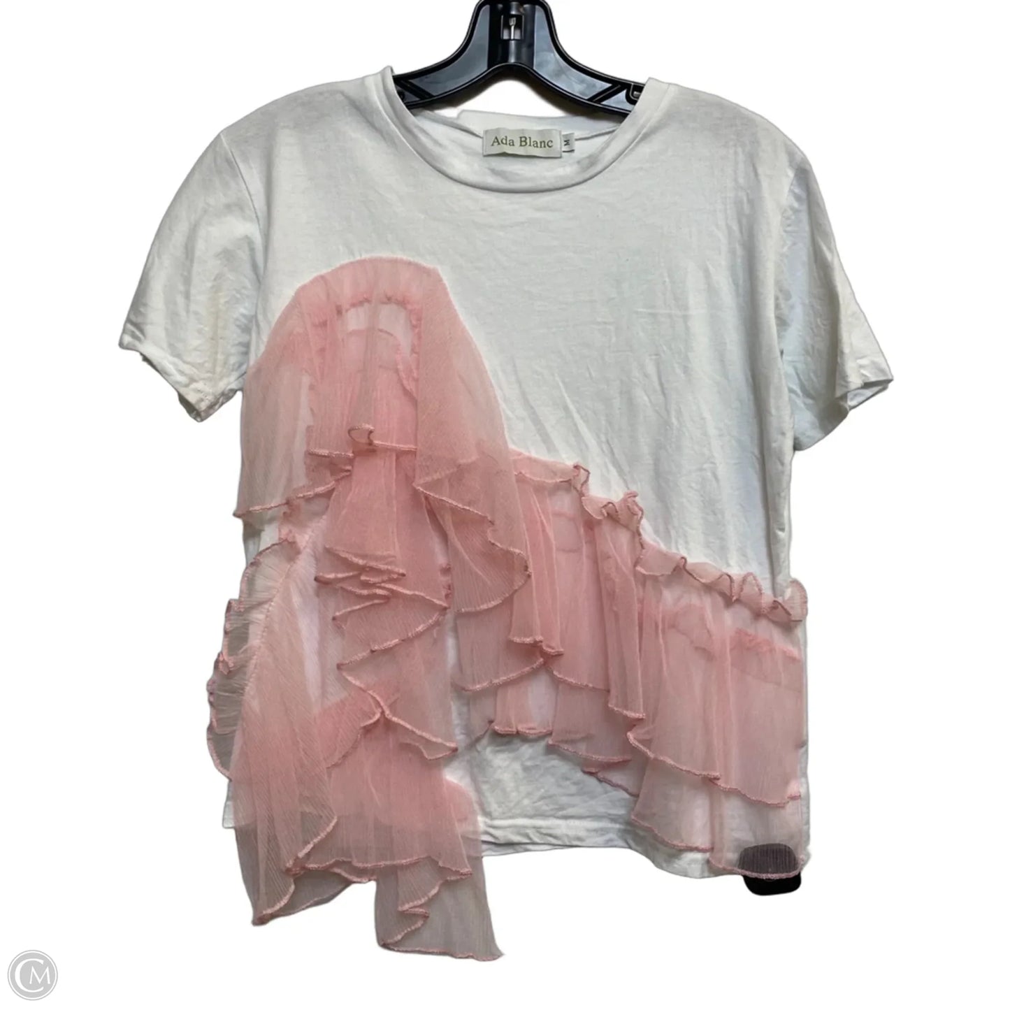 Top Short Sleeve By ADA BLANC In White, Size: M