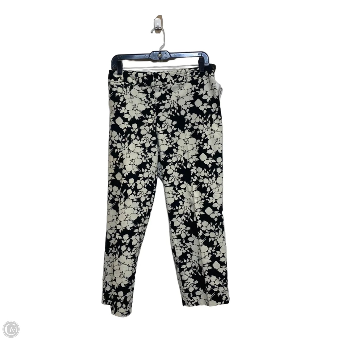 Pants Cropped By Talbots In Black & Cream, Size: 12