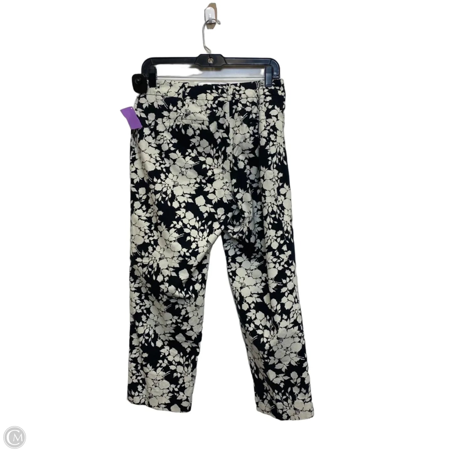 Pants Cropped By Talbots In Black & Cream, Size: 12