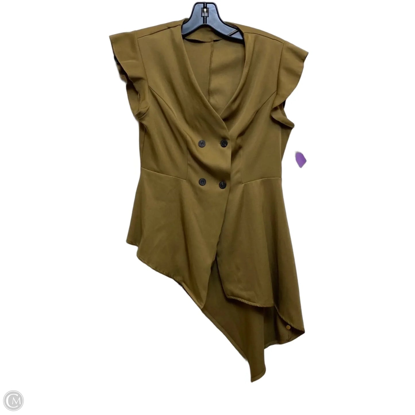 Top Short Sleeve By Shein In Green, Size: S