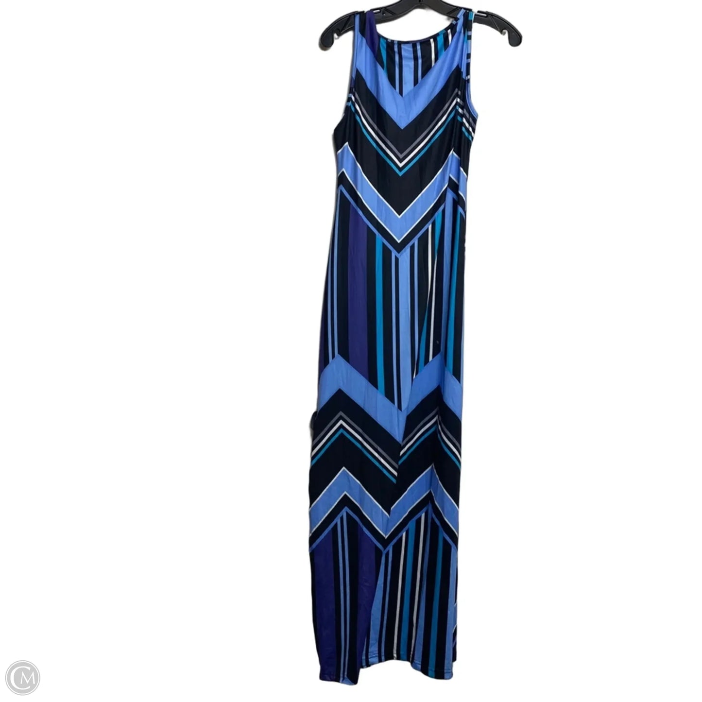 Dress Casual Maxi By Clothes Mentor In Black & Blue, Size: M