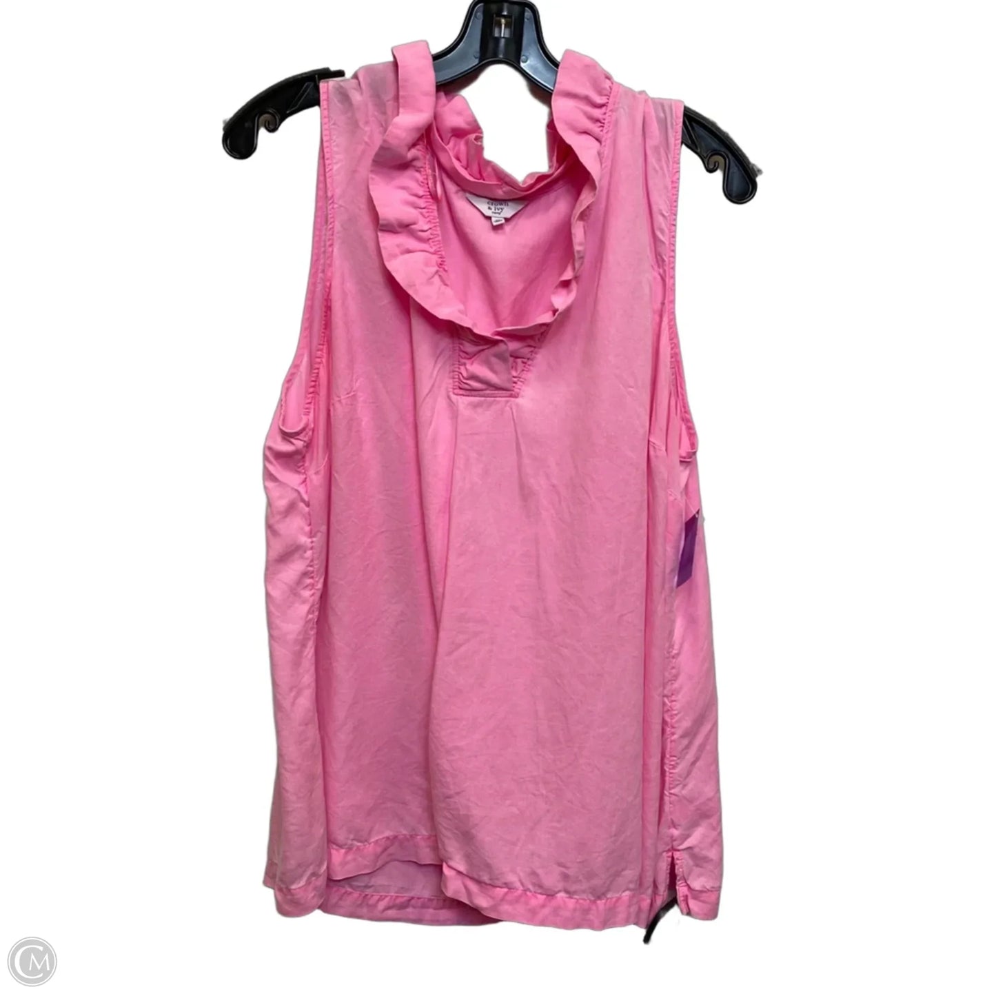 Top Sleeveless By Crown And Ivy In Pink, Size: 2x