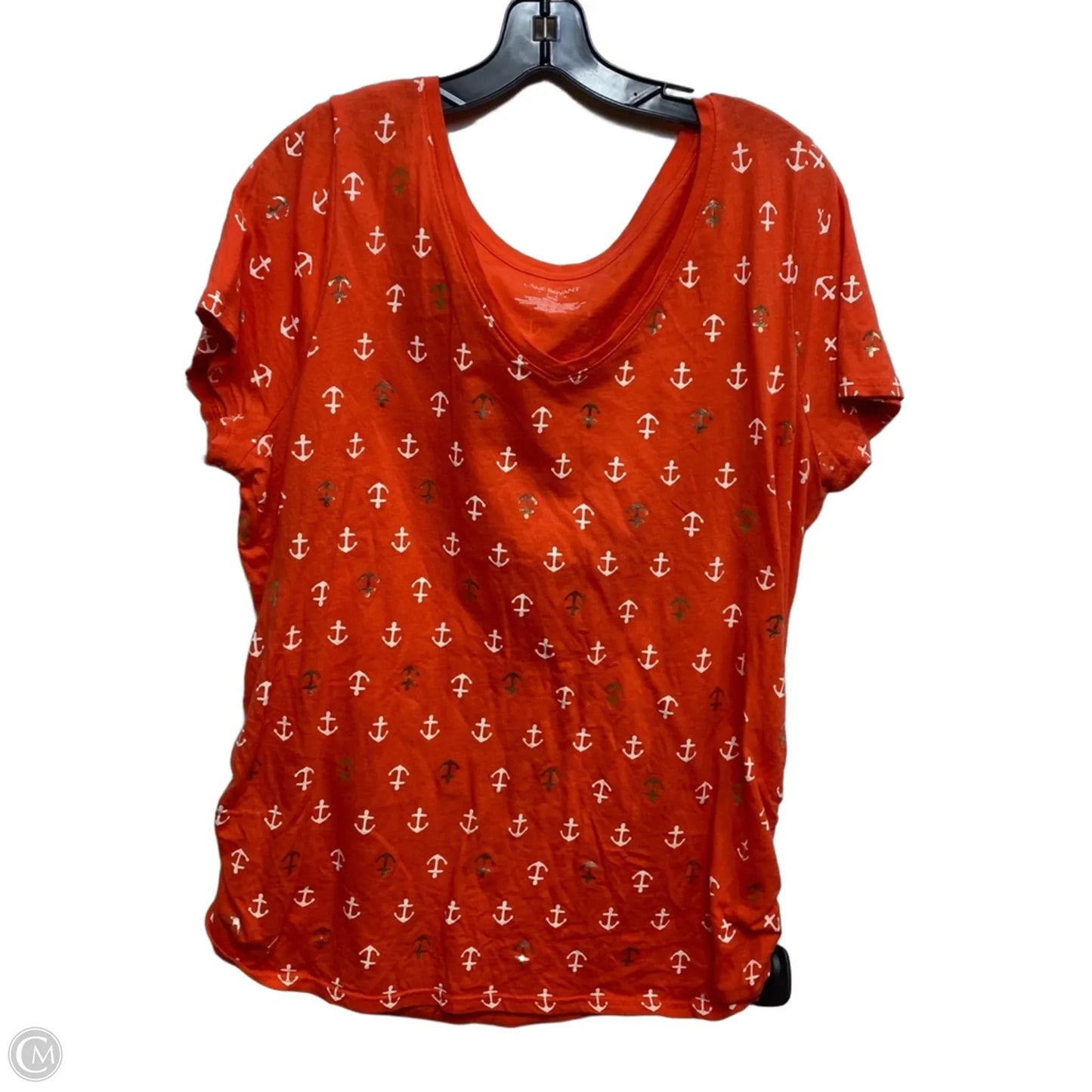 Top Short Sleeve By Lane Bryant In Red, Size: 1x