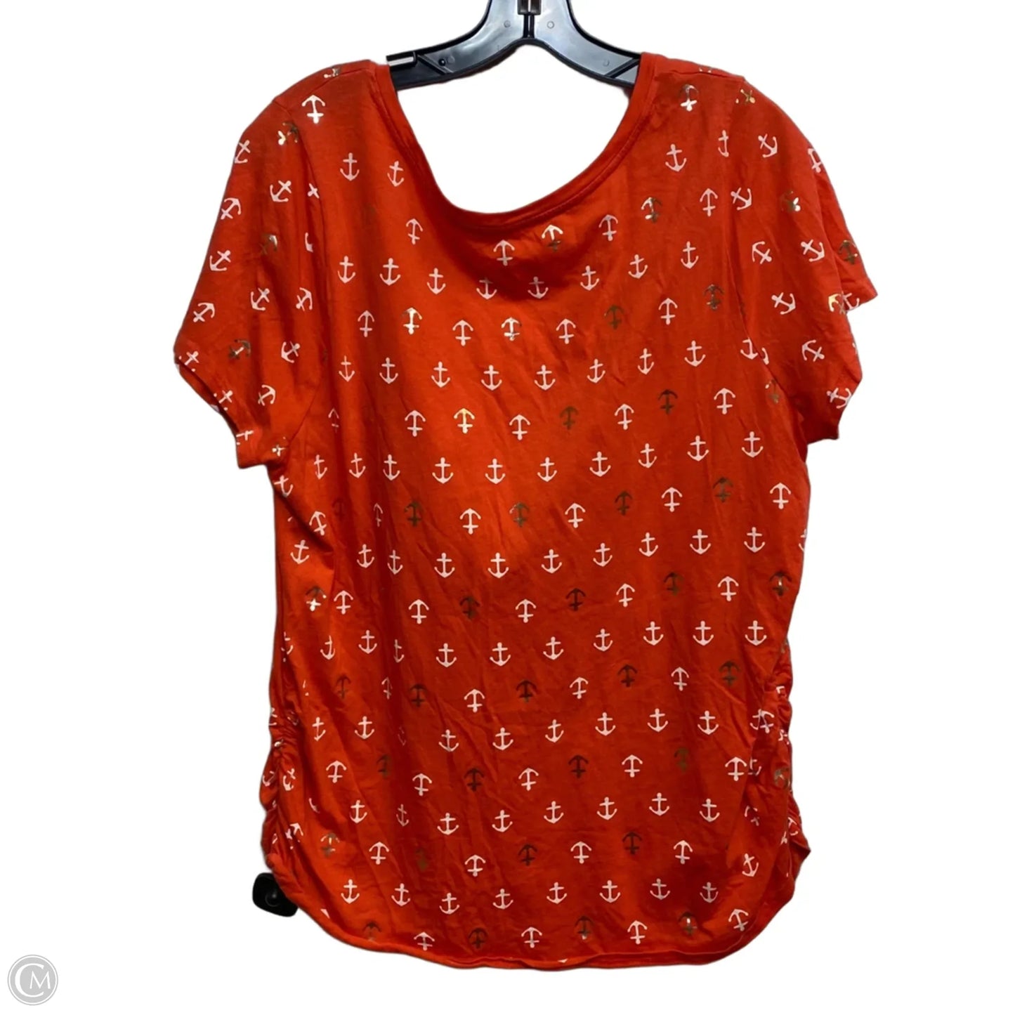 Top Short Sleeve By Lane Bryant In Red, Size: 1x