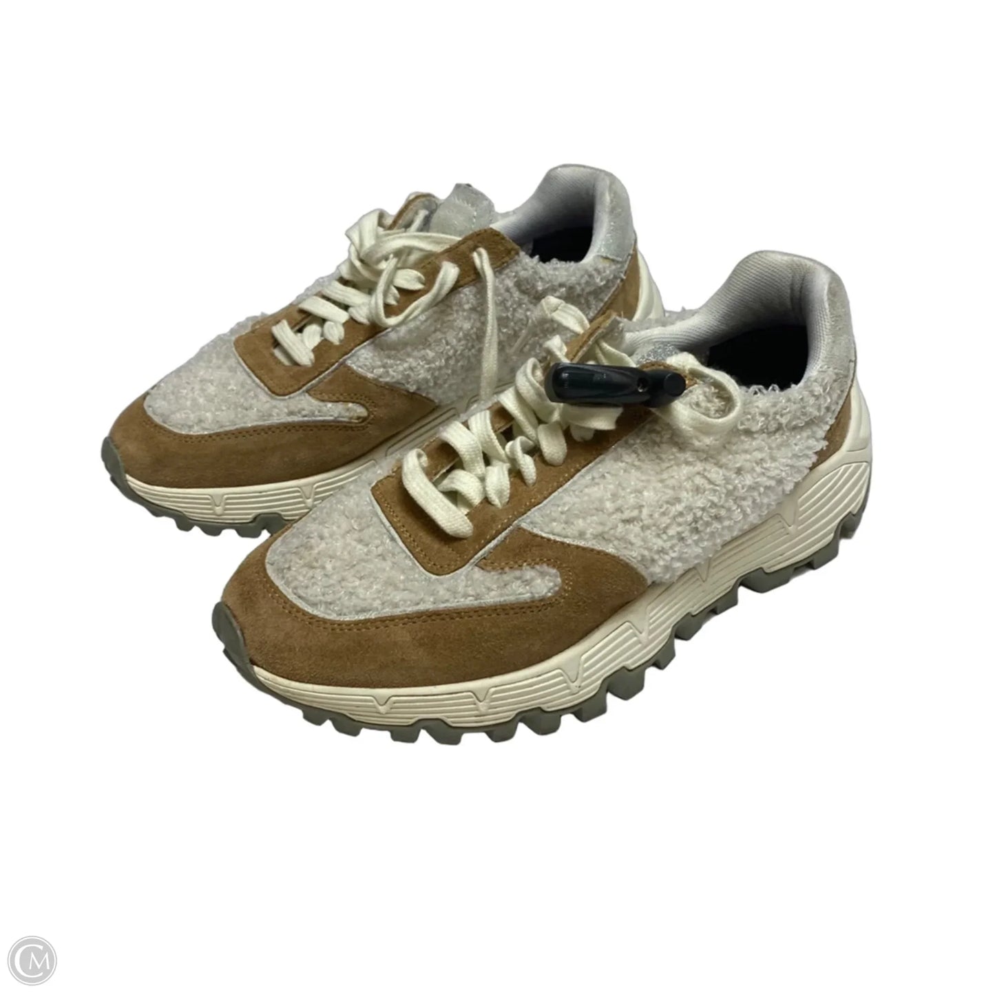 Shoes Designer By P448 In Tan & White, Size: 8.5