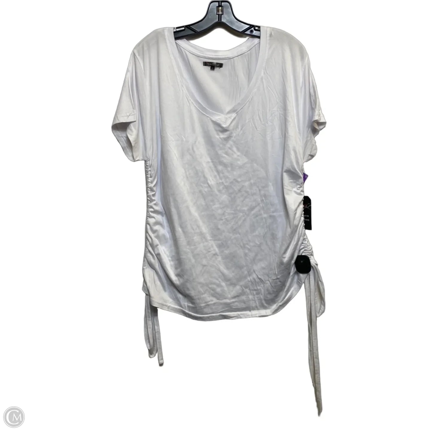 Top Short Sleeve By Splash In White, Size: 2x