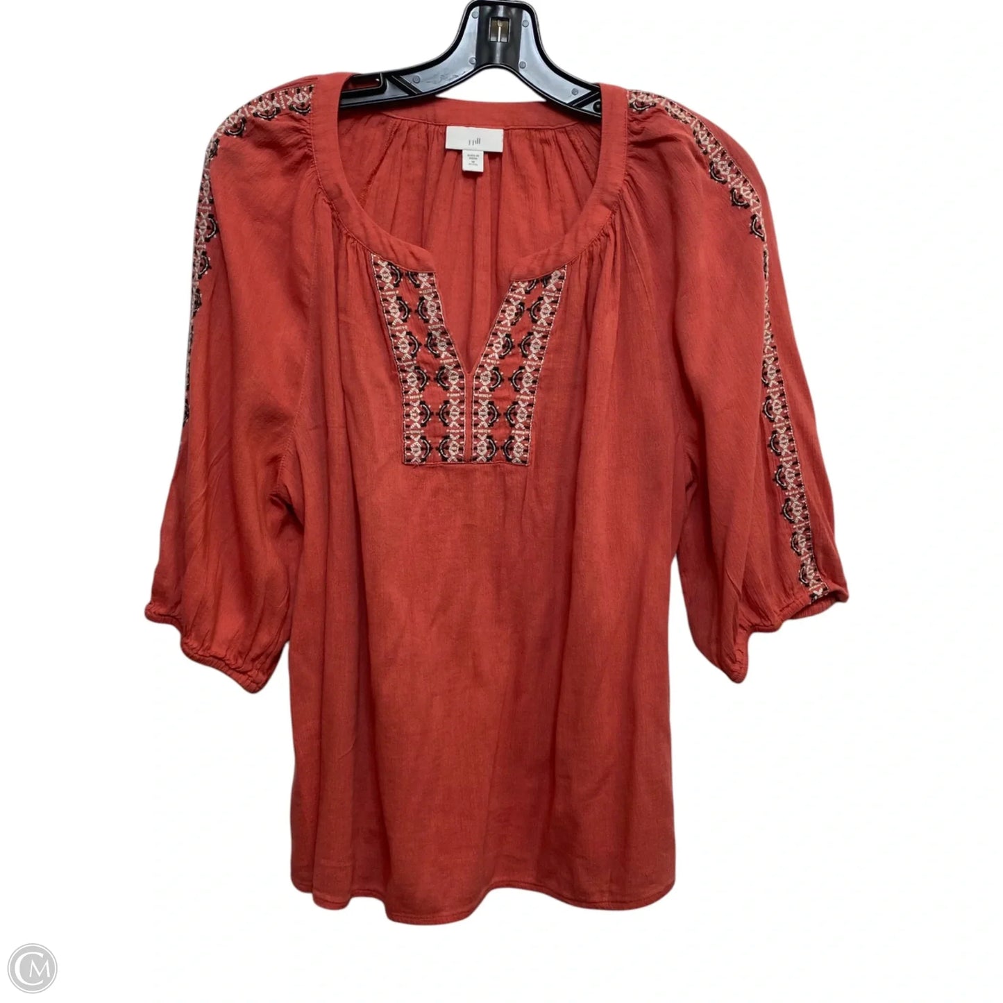 Top 3/4 Sleeve By J. Jill In Orange, Size: Mp