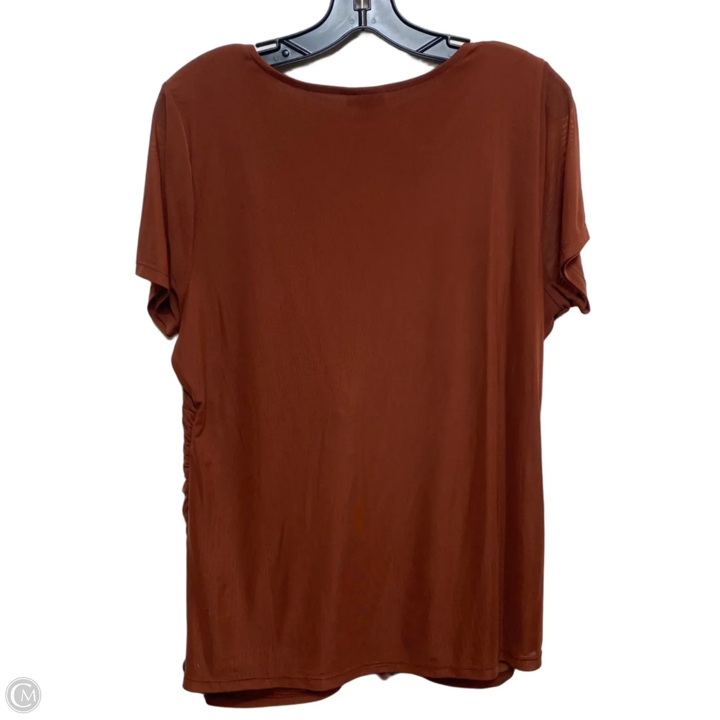 Top Short Sleeve By Torrid In Brown, Size: 1x