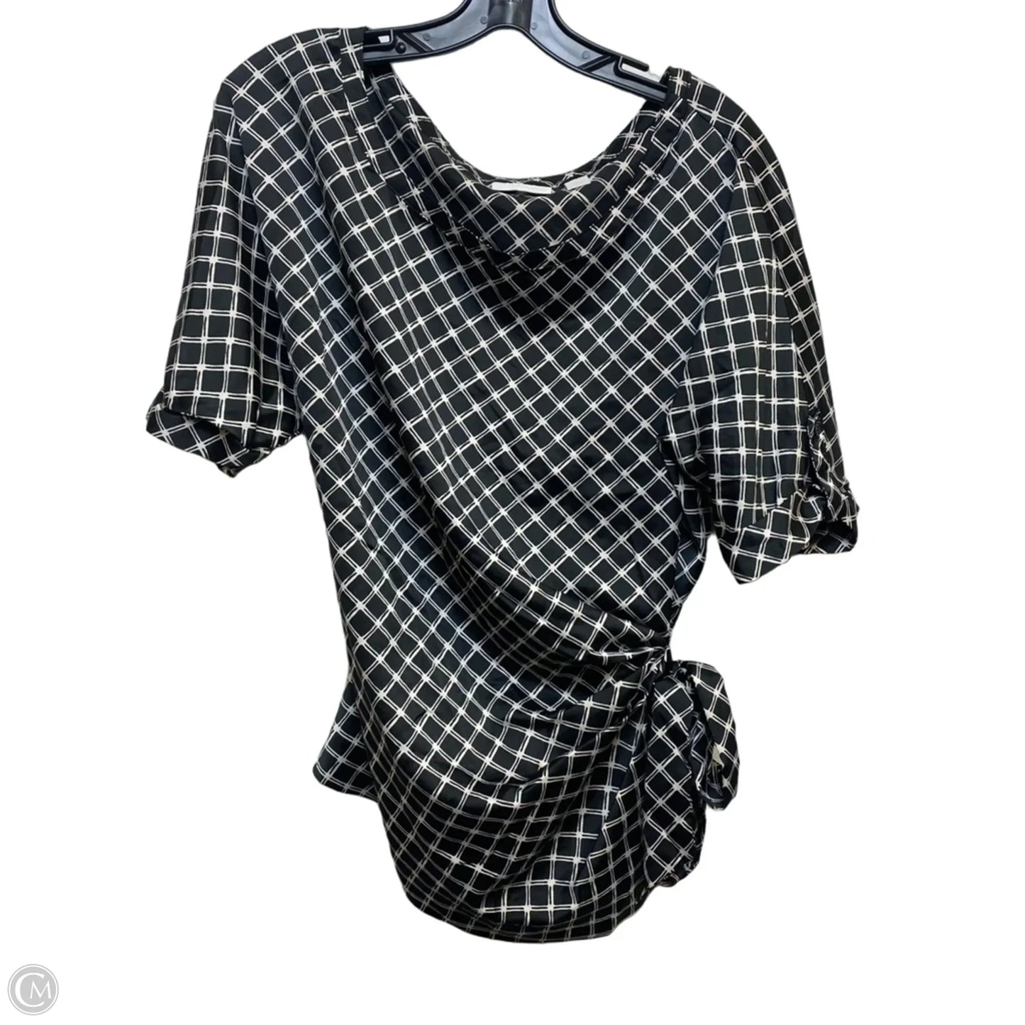 Top Short Sleeve By New York And Co In Black & White, Size: L