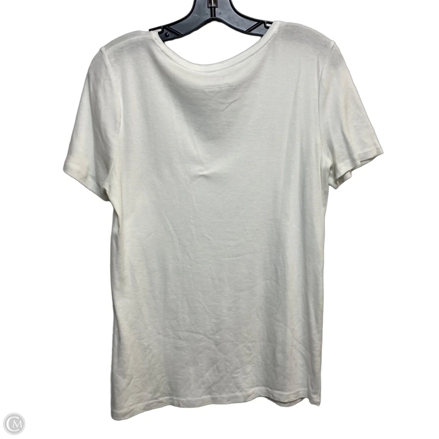 Top Short Sleeve Basic By Talbots In White, Size: M