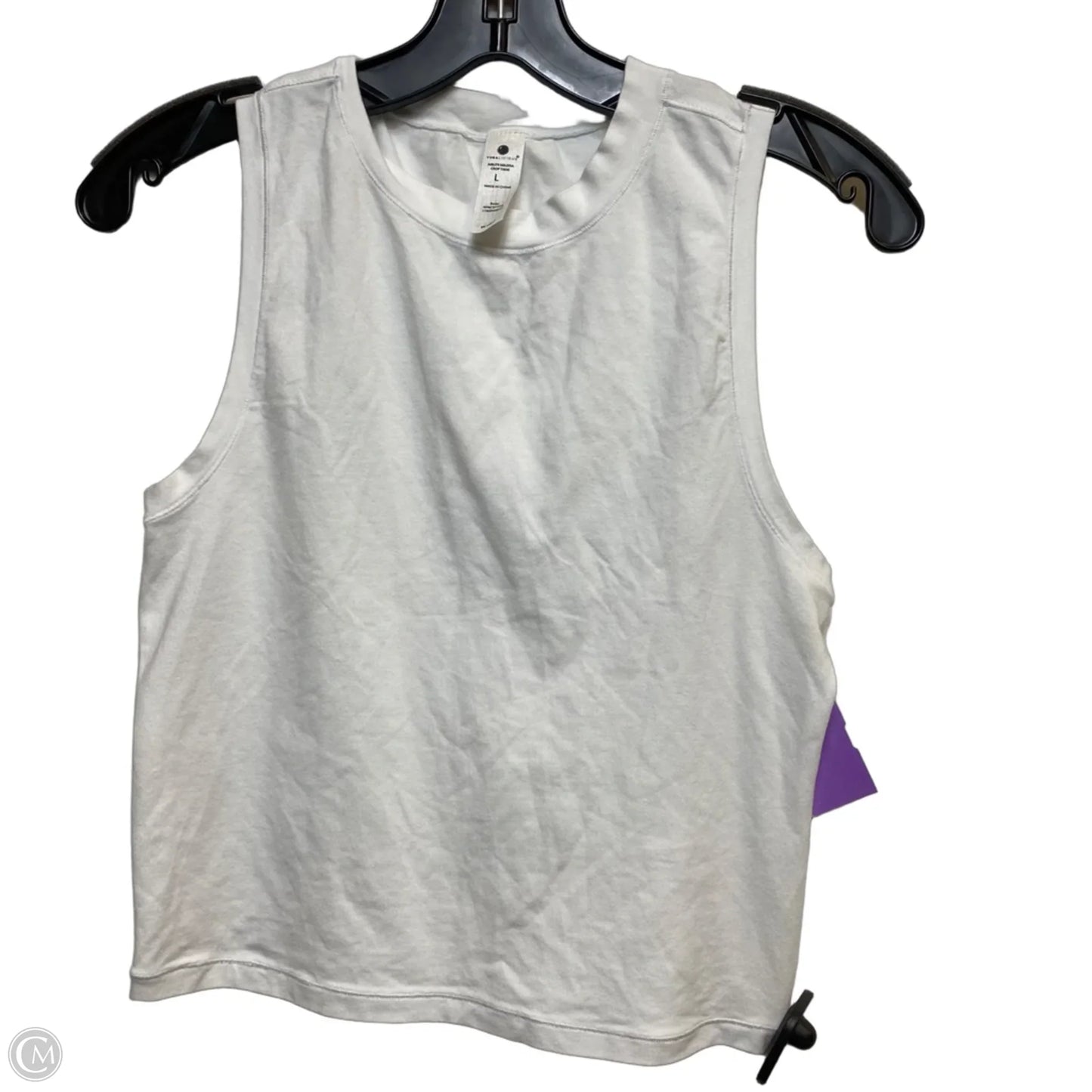 Athletic Tank Top By Yogalicious In White, Size: L