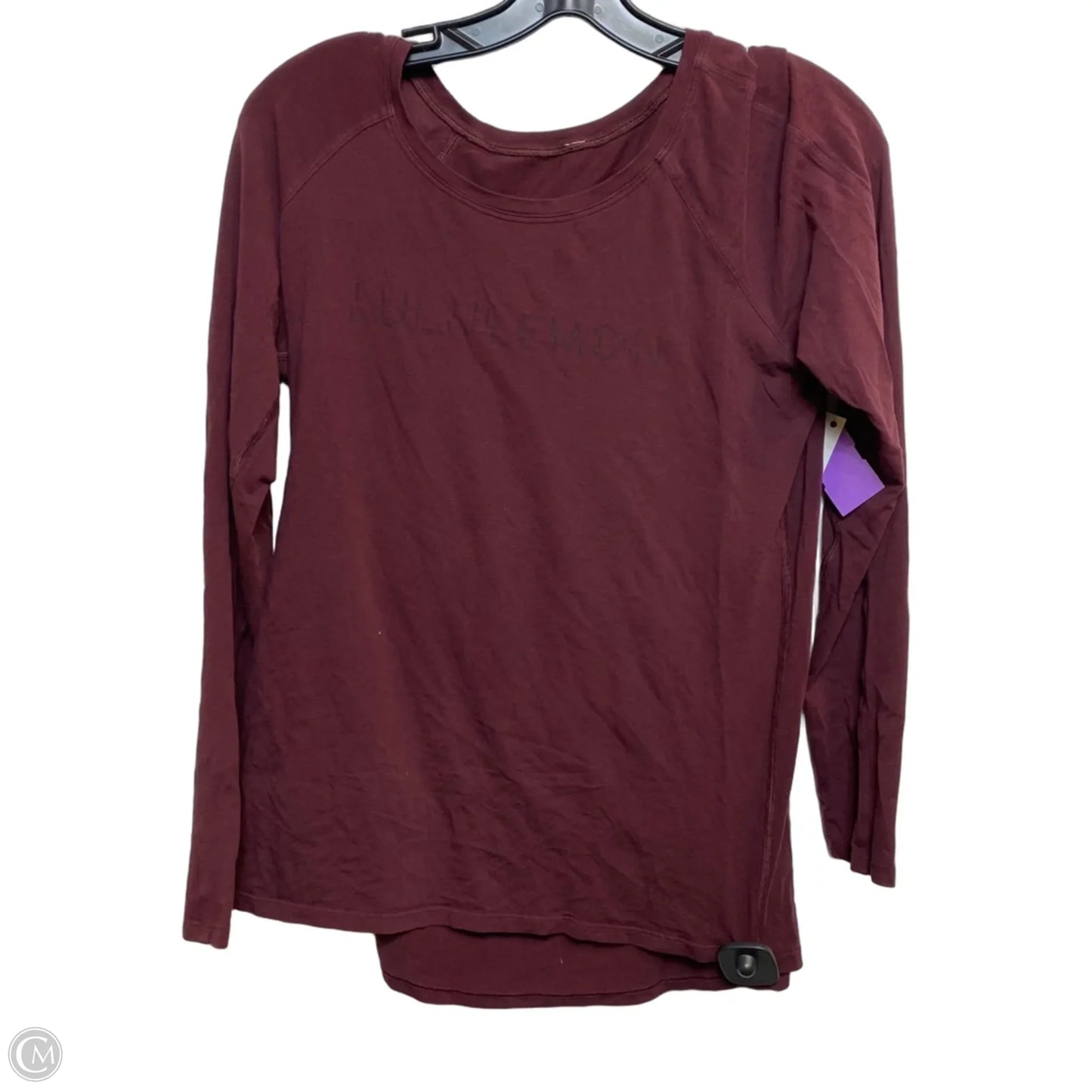 Athletic Top Long Sleeve Crewneck By Lululemon In Red, Size: M