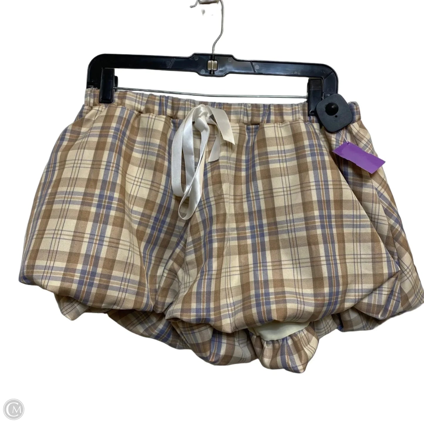 Shorts By Shein In Blue & Cream, Size: L