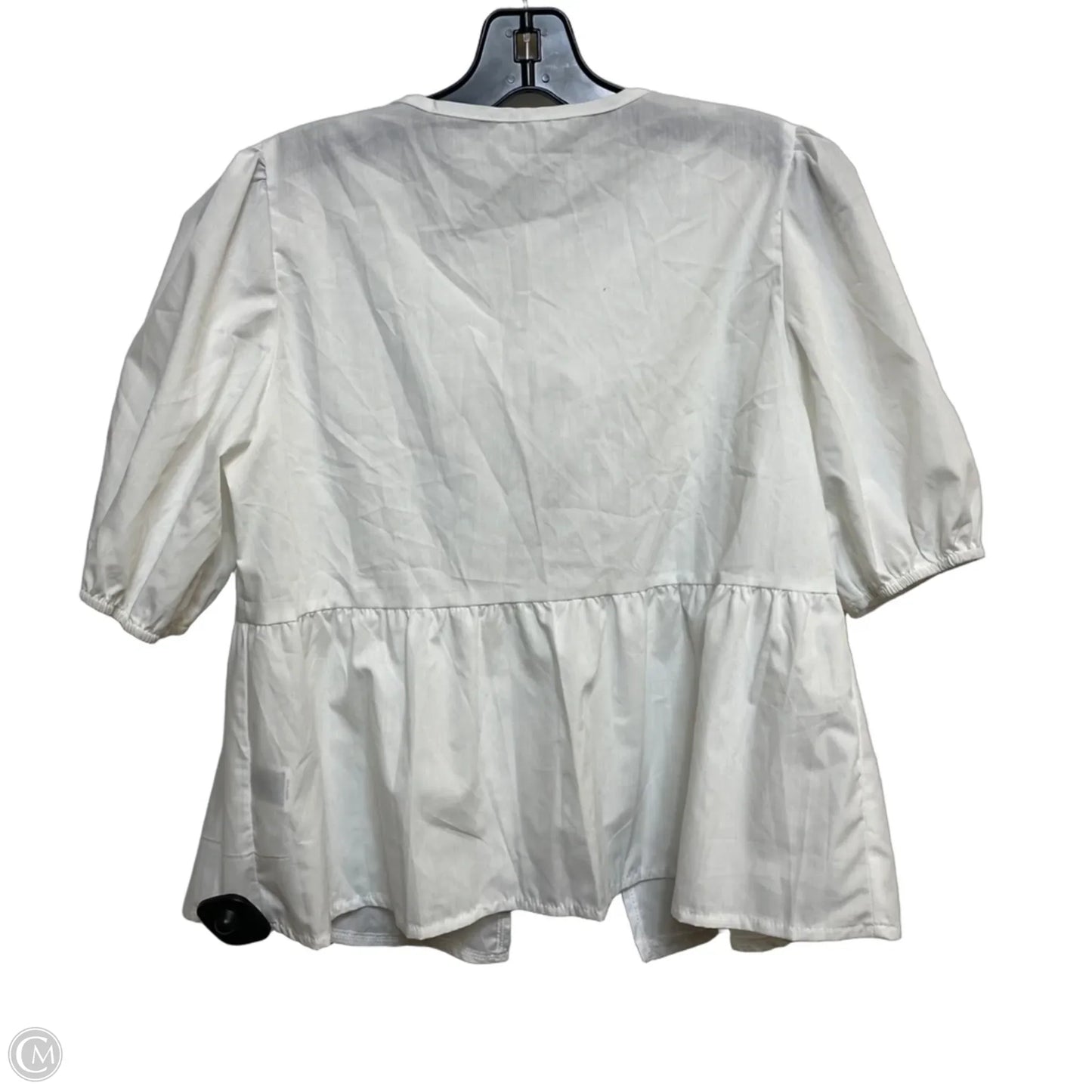 Top Short Sleeve By Shein In White, Size: Xs