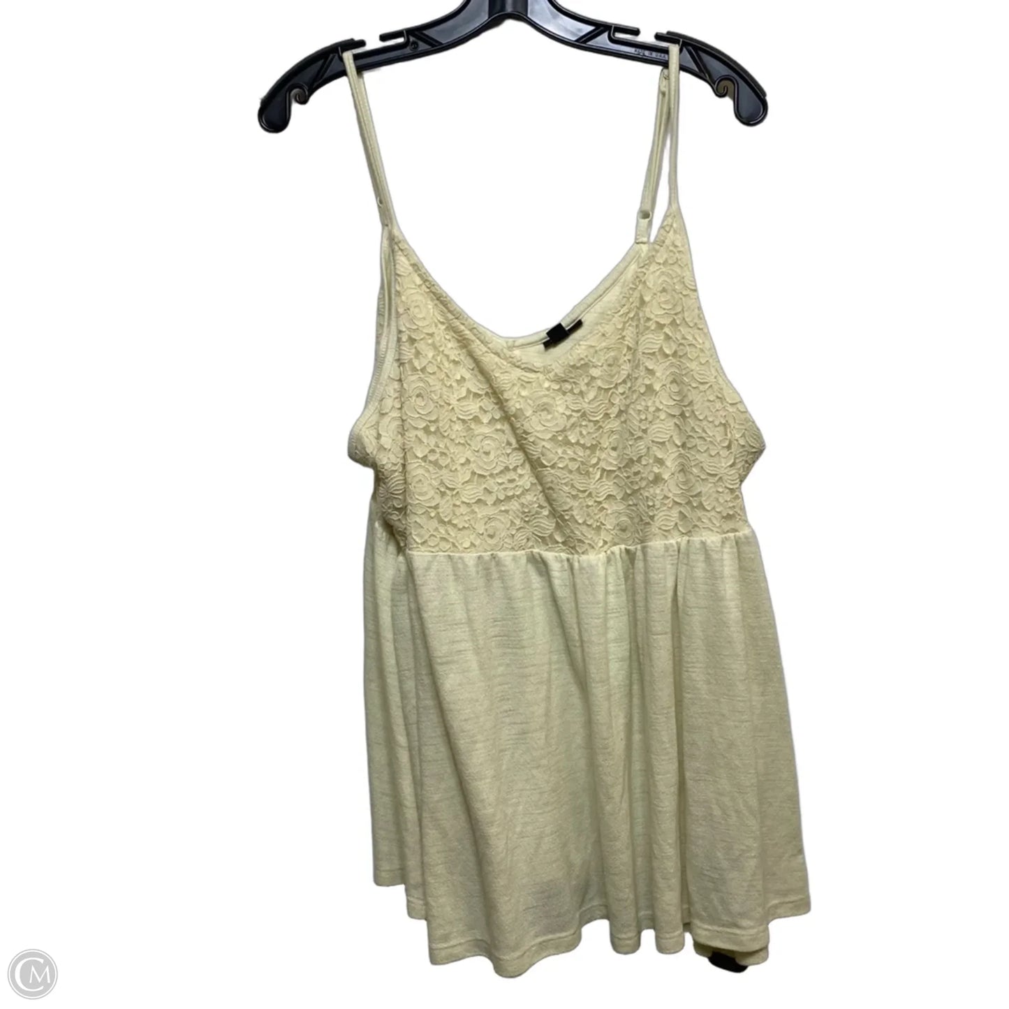 Top Sleeveless By Torrid In Cream, Size: 4x