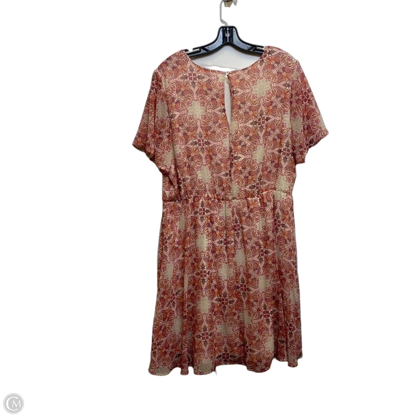 Dress Casual Short By As U Wish In Orange & Pink, Size: 2x