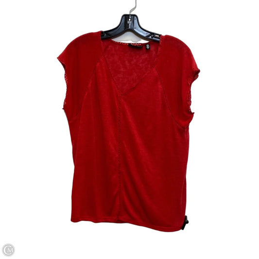 Top Short Sleeve By Rafaella In Red, Size: Xl