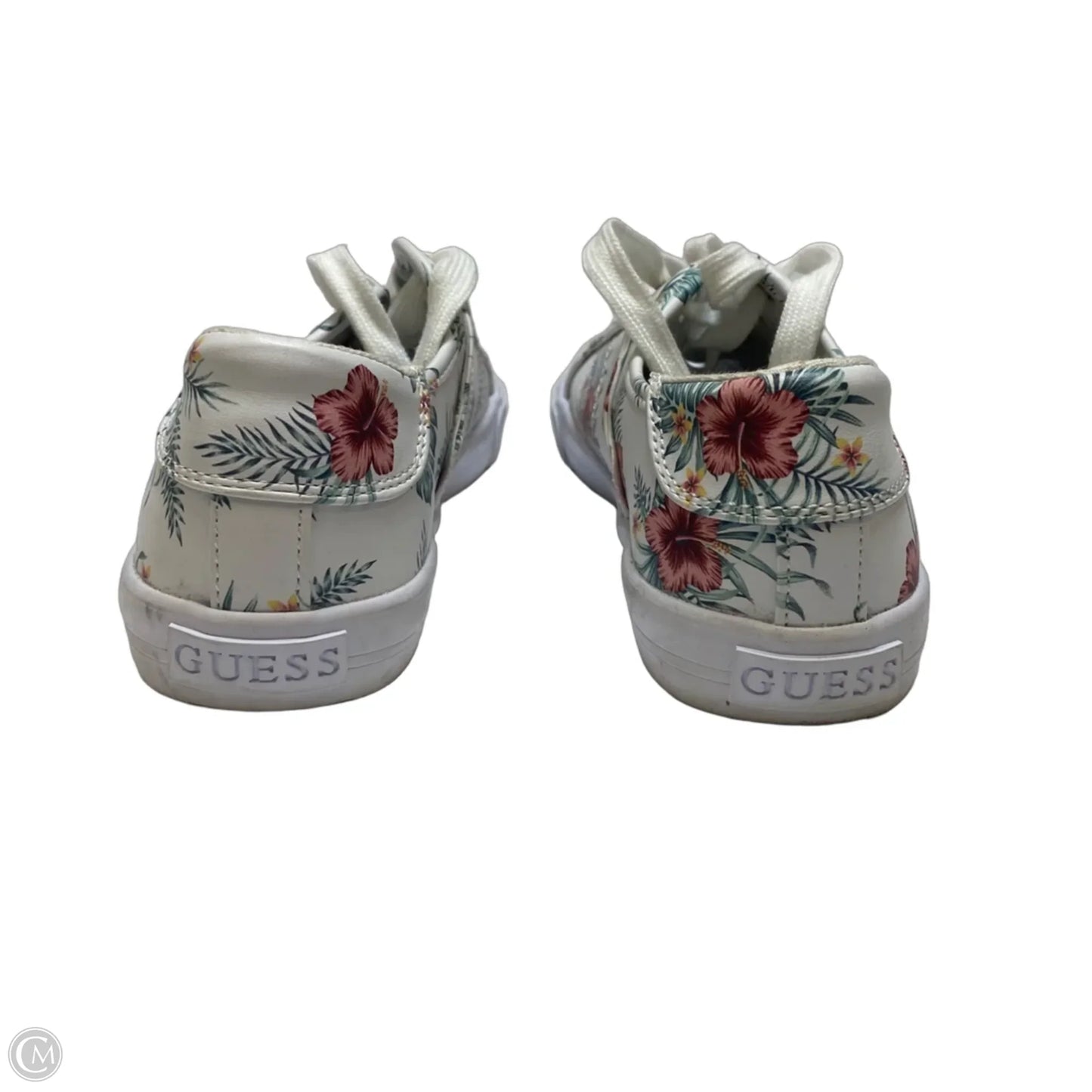Shoes Sneakers By Guess In Green & White, Size: 7