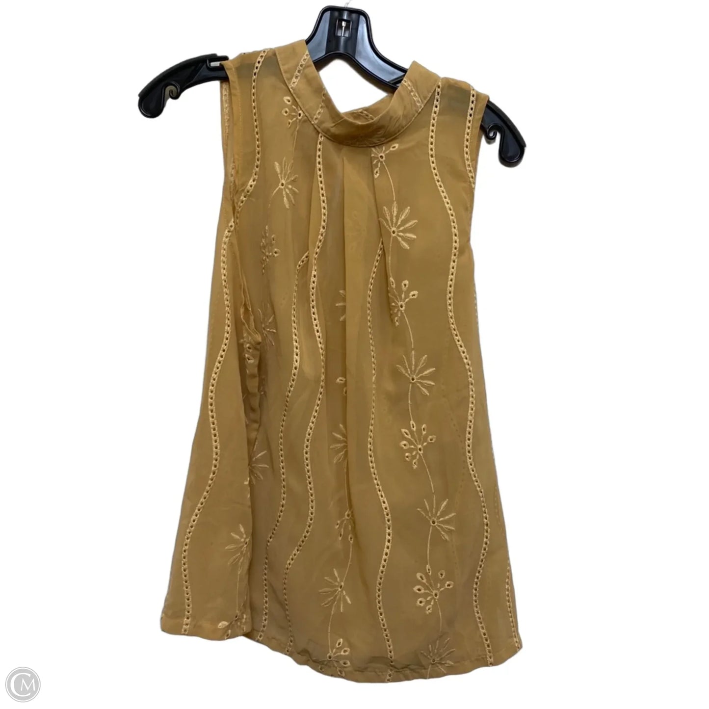Top Sleeveless By Shein In Tan, Size: 3x
