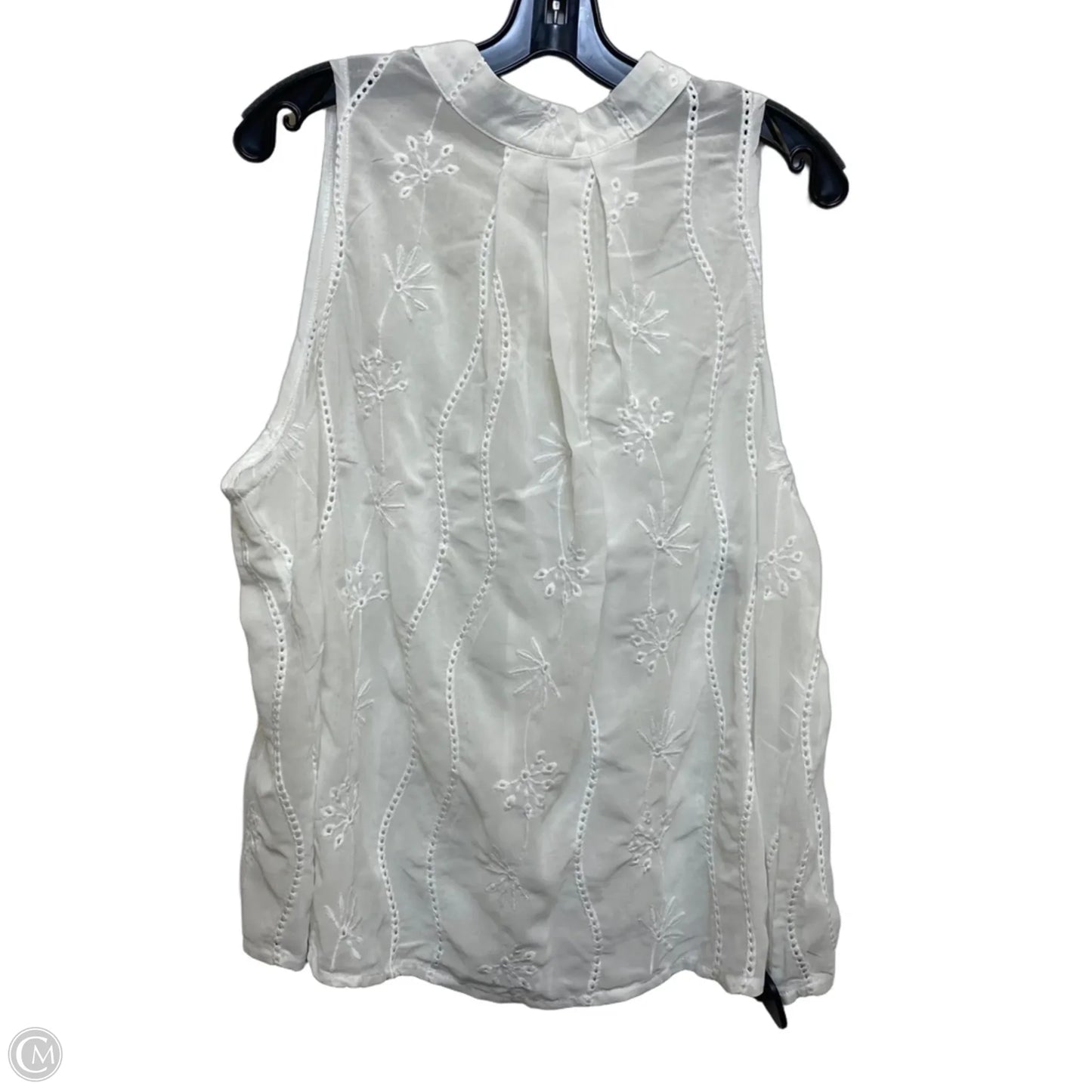 Top Sleeveless By Shein In White, Size: 3x