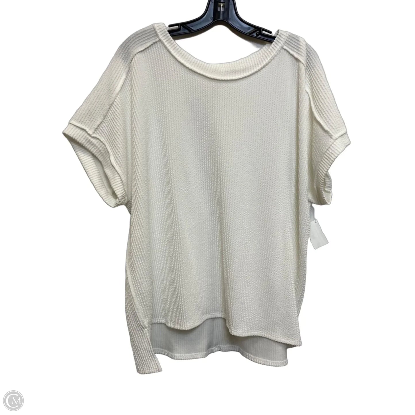 Top Short Sleeve By 7th Ray In White, Size: 3x