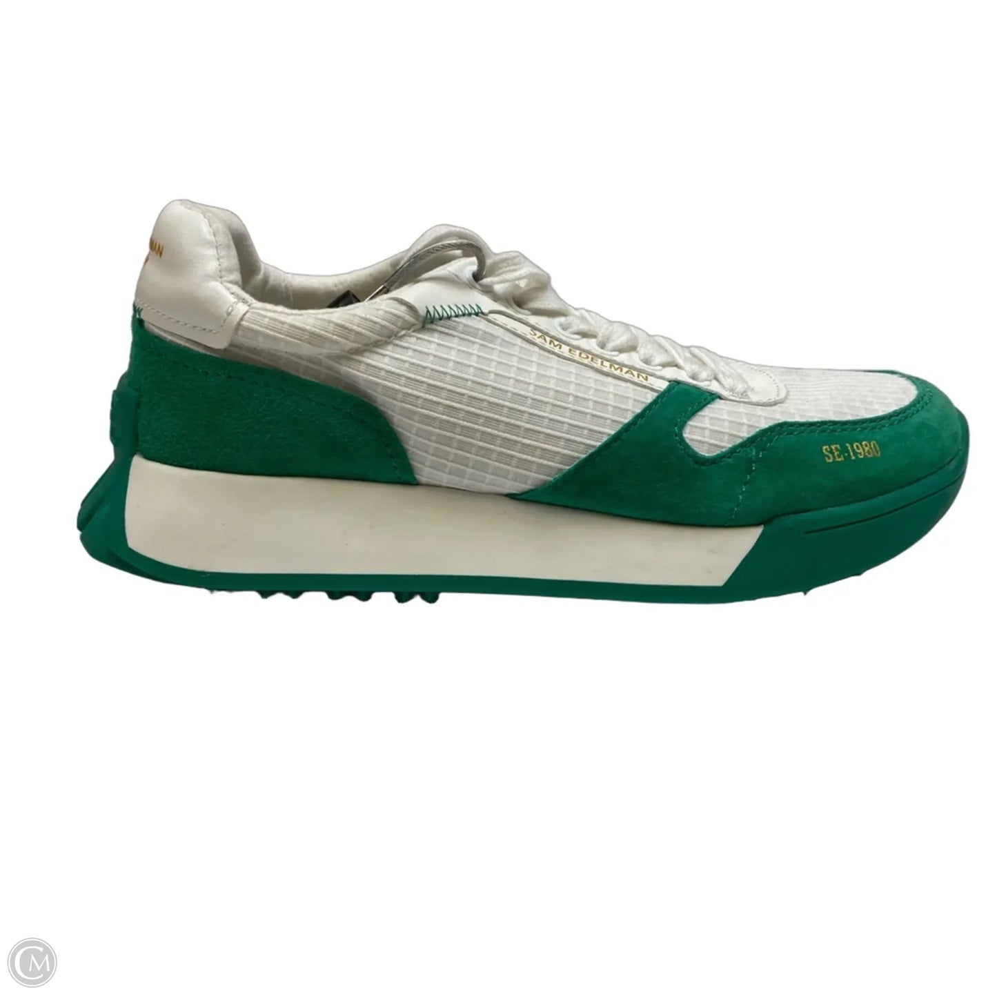 Shoes Sneakers By Sam Edelman In Green & White, Size: 8.5