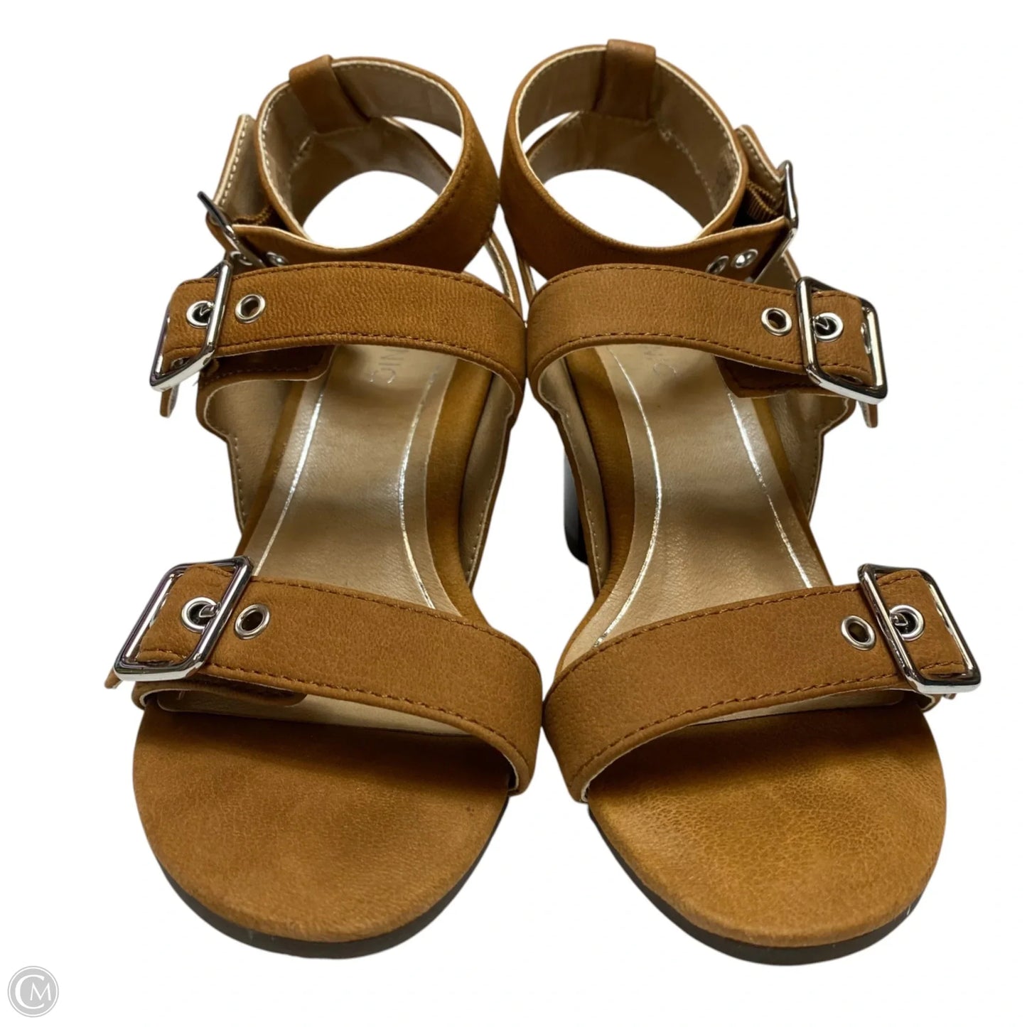 Sandals Heels Block By Vionic In Brown, Size: 6
