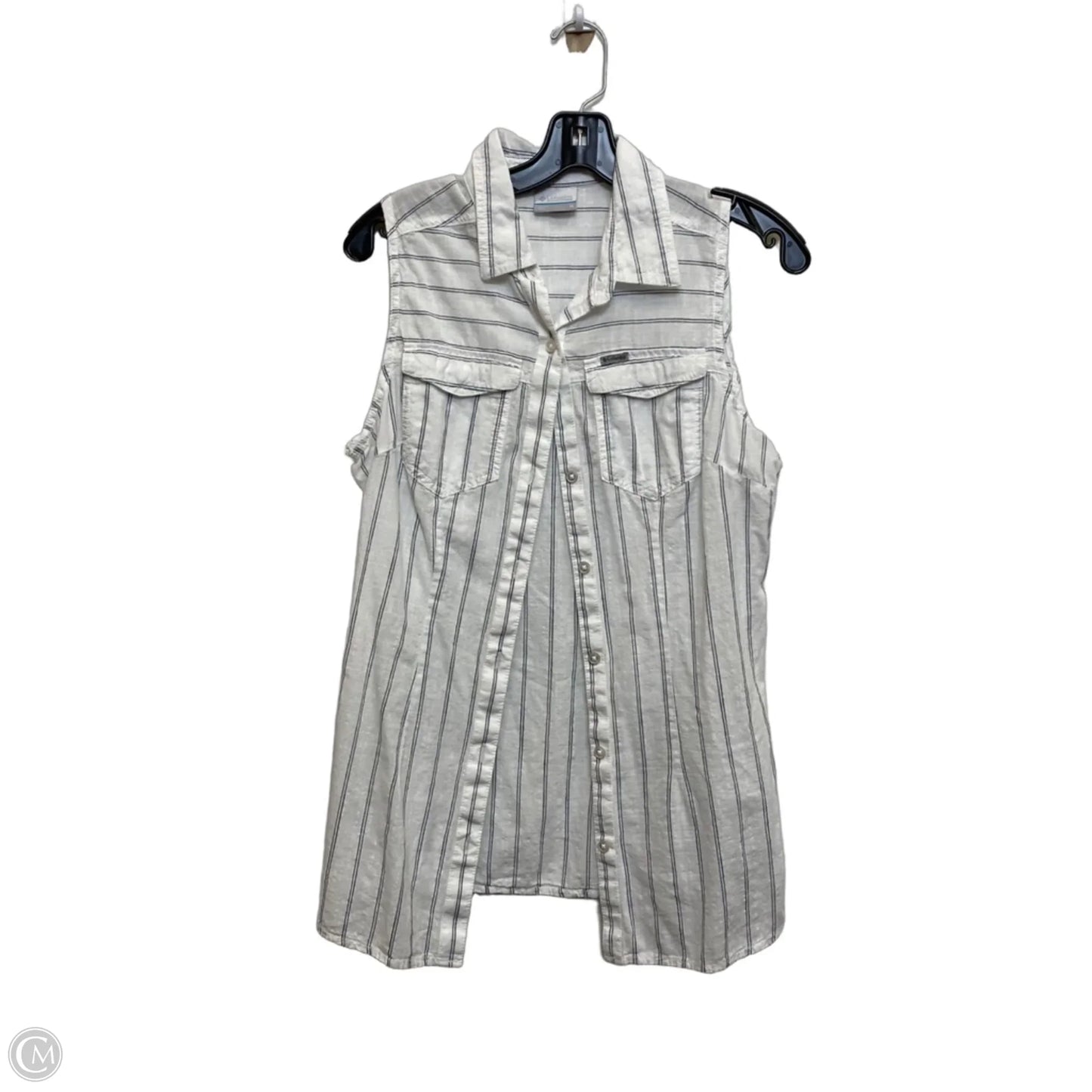 Top Sleeveless By Columbia In White, Size: M
