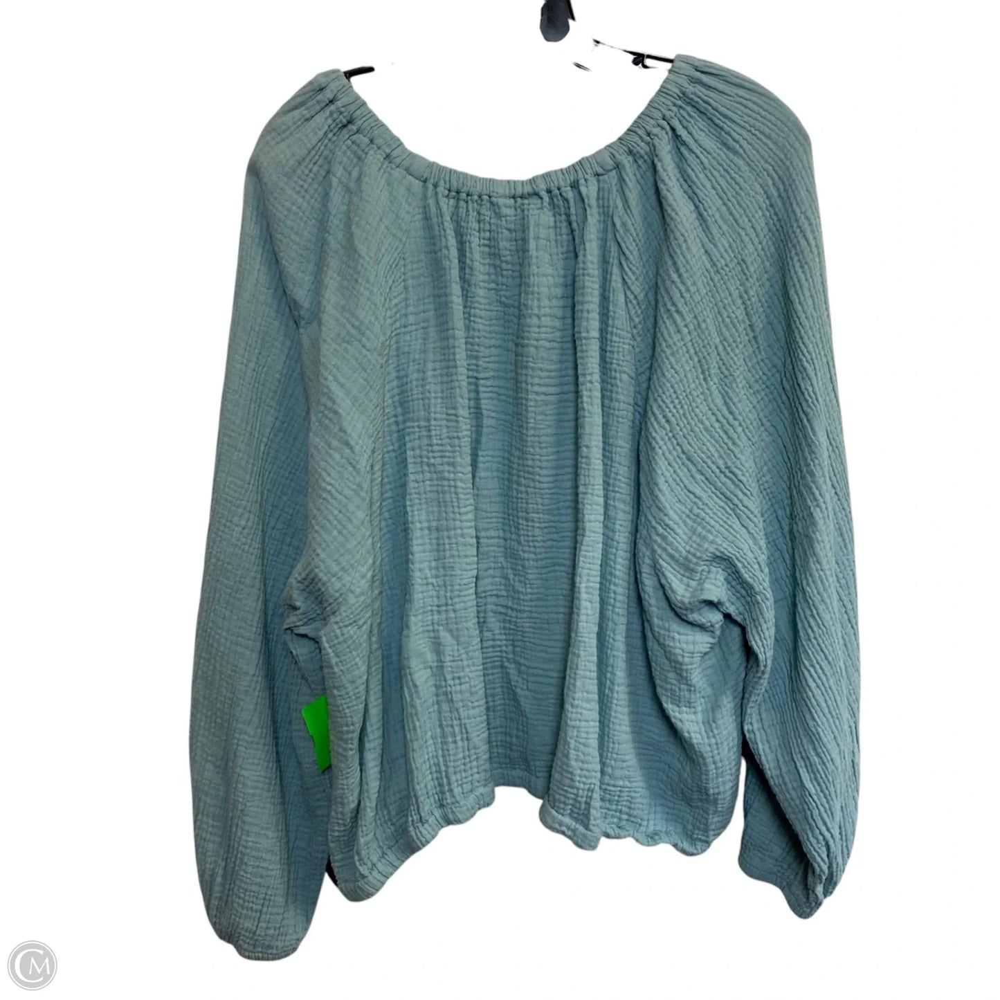 Top Long Sleeve By Cato In Blue, Size: 3x