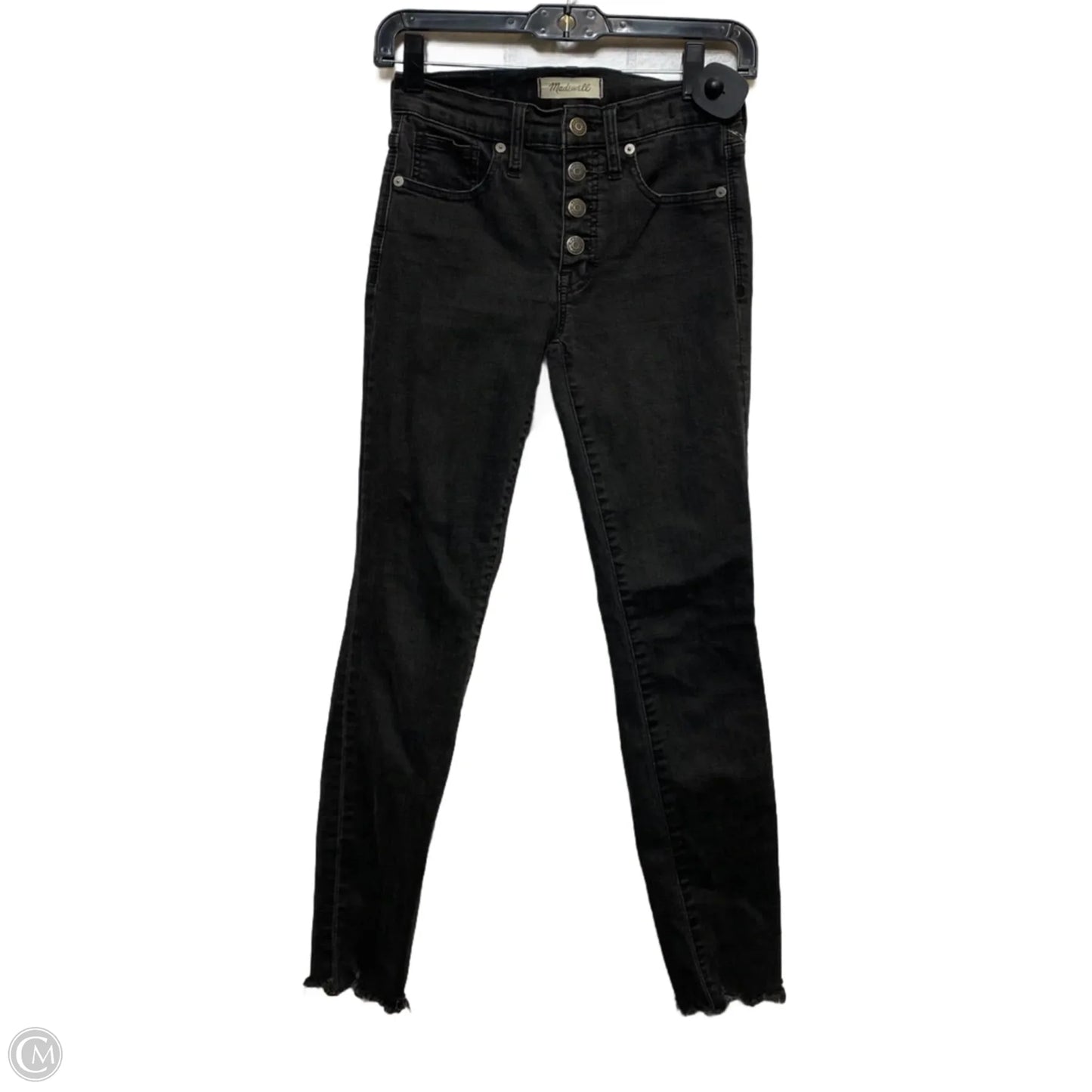 Jeans Skinny By Madewell In Black Denim, Size: 0