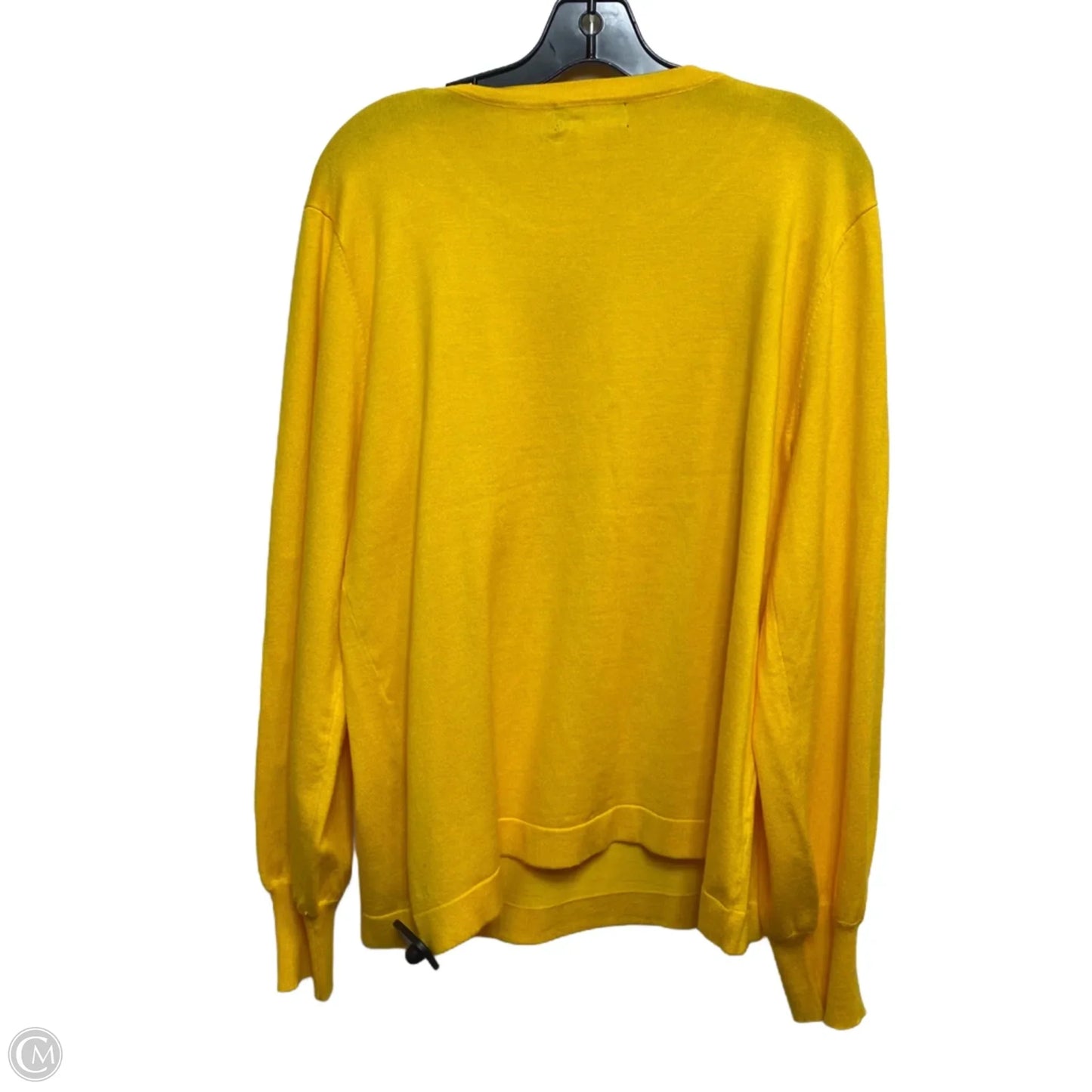 Top Long Sleeve Designer By Karl Lagerfeld In Yellow, Size: Xl