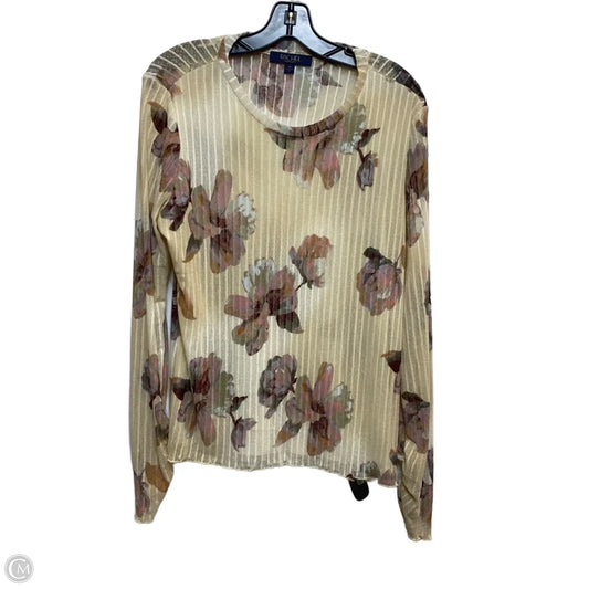 Top Long Sleeve By Rachel Roy In Cream, Size: Xl