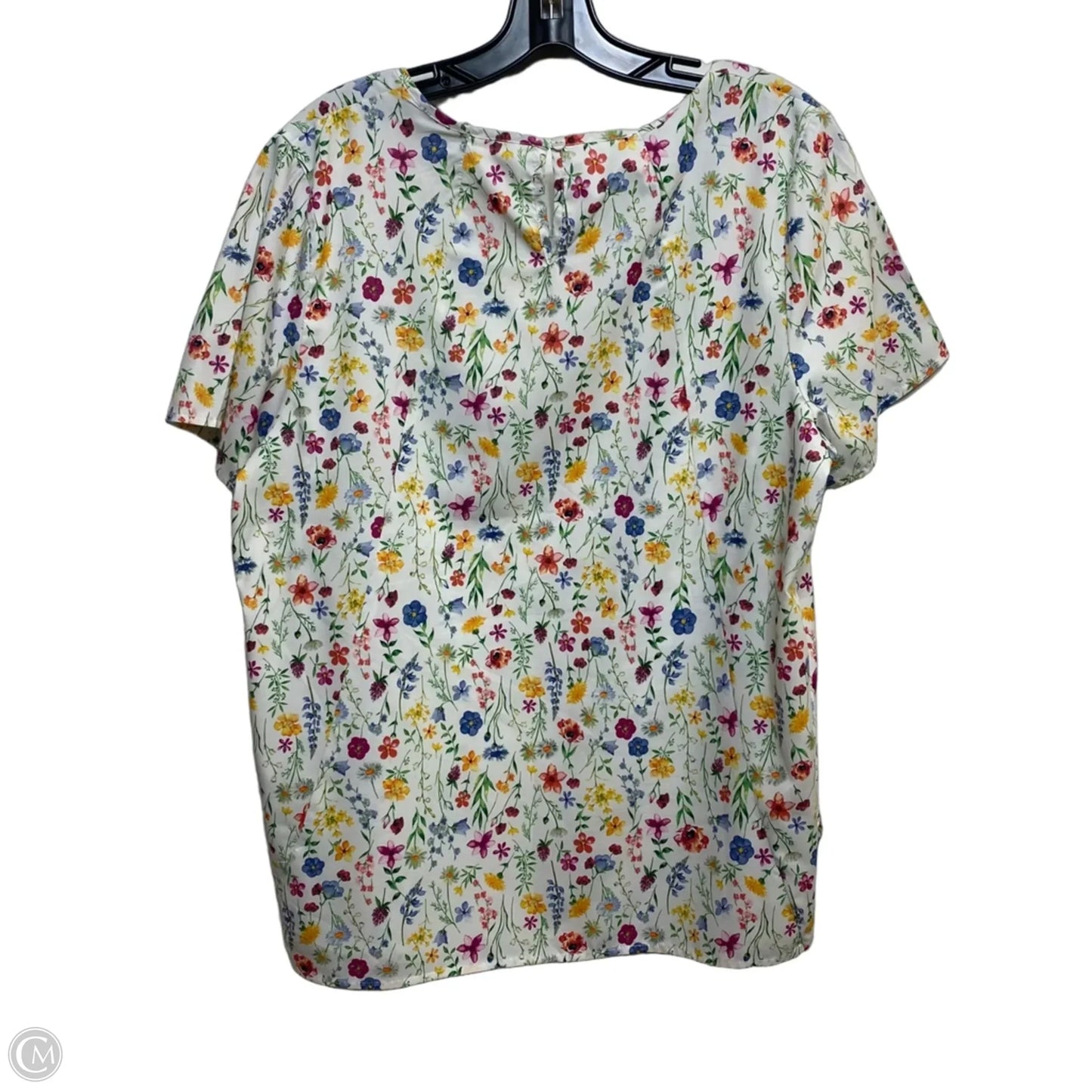 Top Short Sleeve By Cmf In Floral Print, Size: 1x