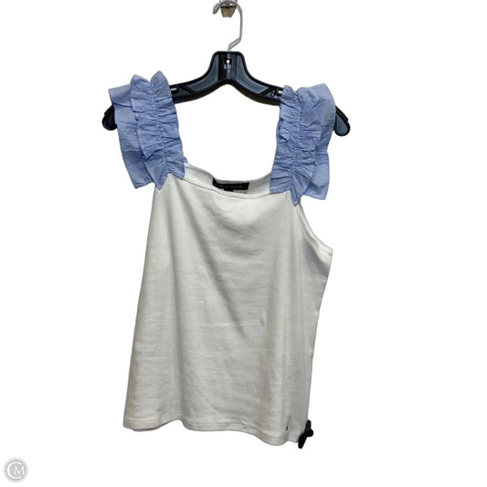 Top Sleeveless By Tommy Hilfiger In Blue & White, Size: M