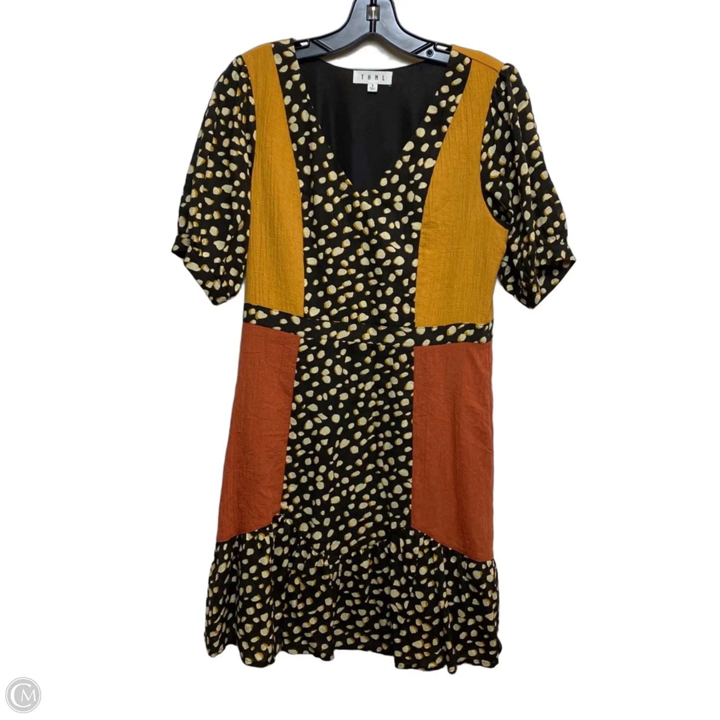 Dress Casual Short By Thml In Brown & Cream, Size: S
