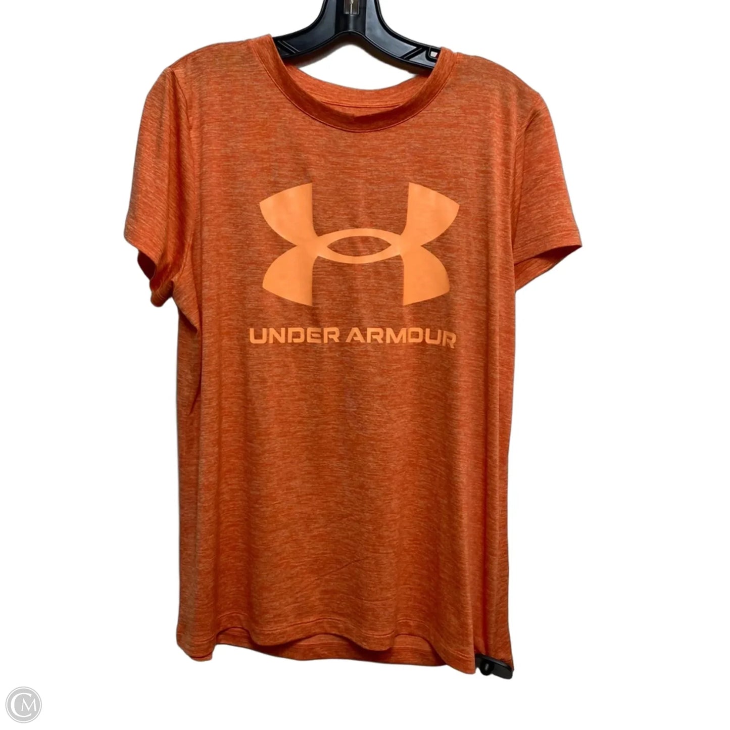 Athletic Top Short Sleeve By Under Armour In Orange, Size: Xl