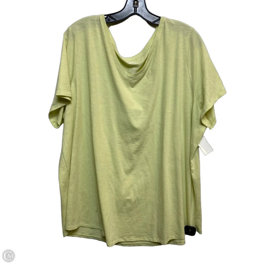Top Short Sleeve Basic By Evri In Yellow, Size: 2x