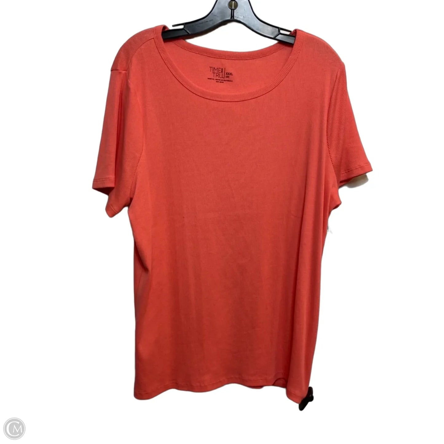 Top Short Sleeve Basic By Time And Tru In Pink, Size: 2x