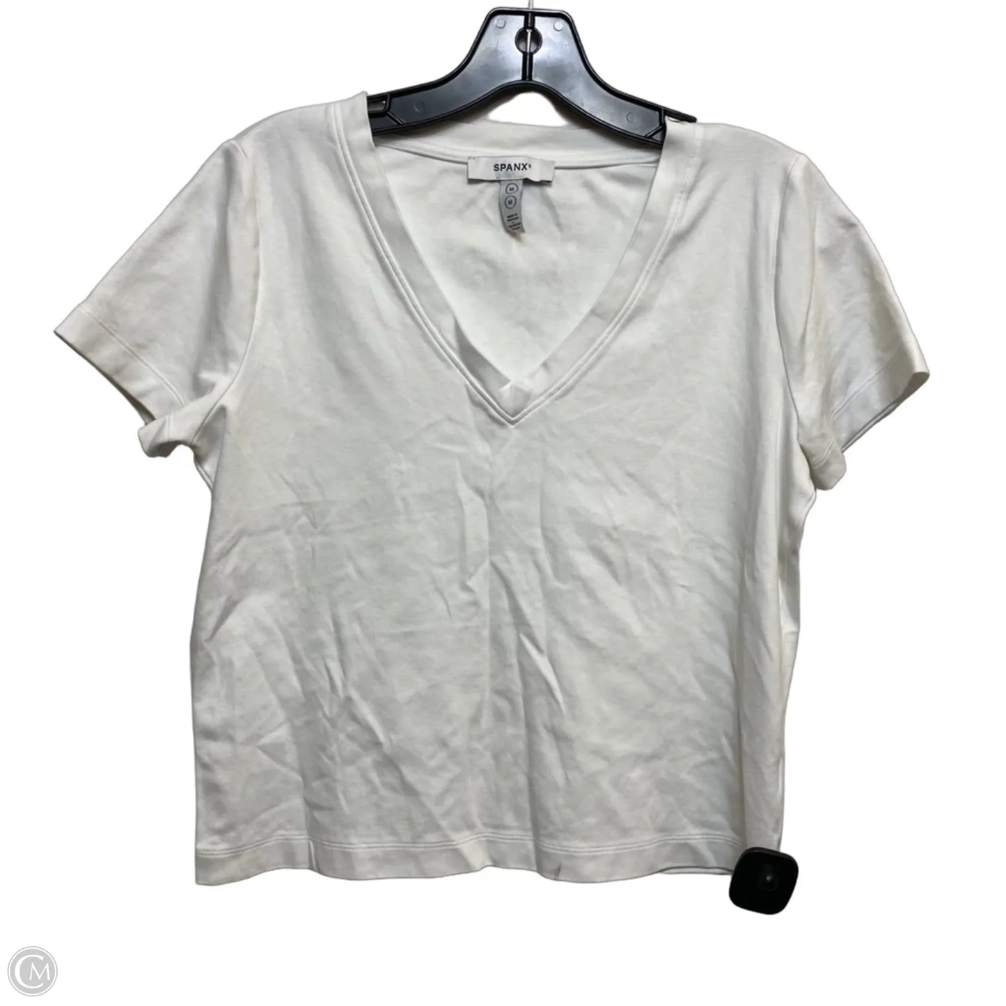 Top Short Sleeve By Spanx In White, Size: M