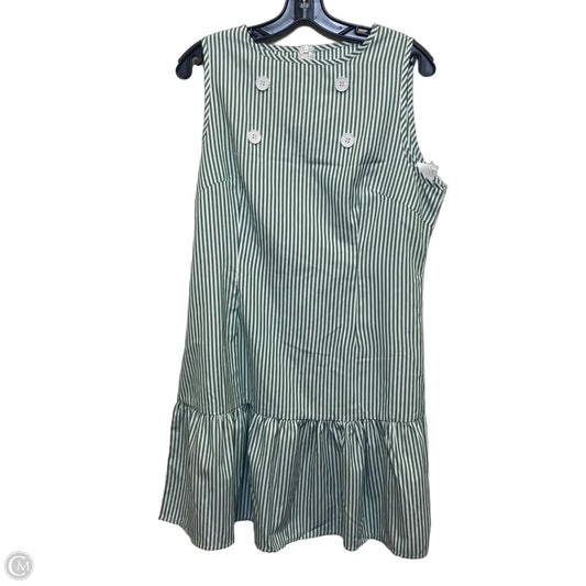 Dress Casual Short By Shein In Green & White, Size: Xl