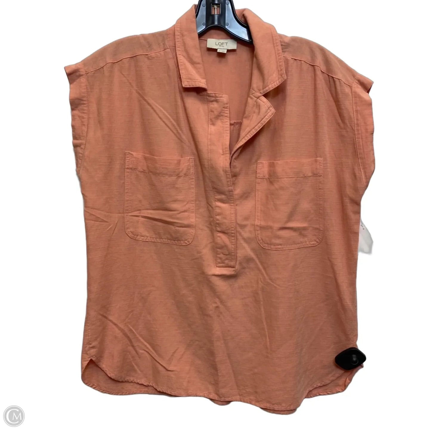 Top Short Sleeve By Loft In Orange, Size: S