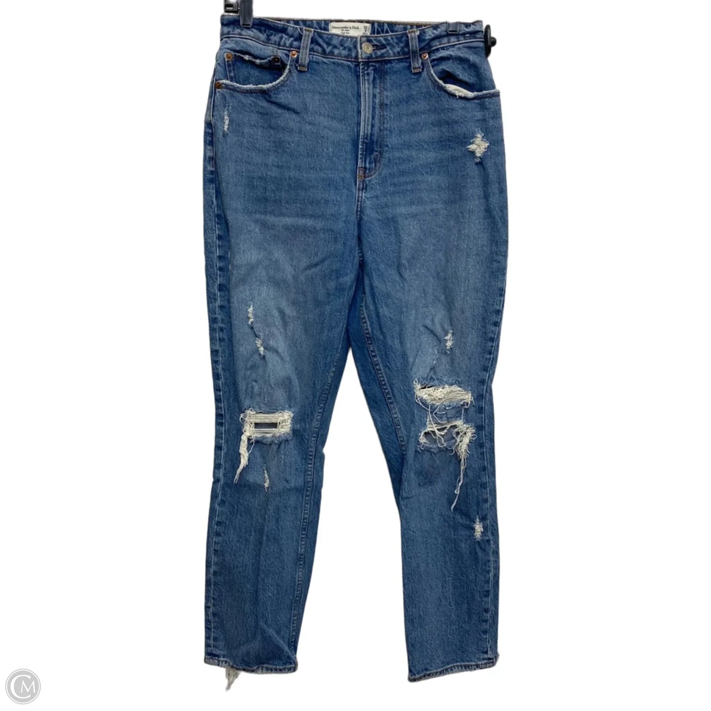 Jeans Boyfriend By Abercrombie And Fitch In Blue Denim, Size: 8l