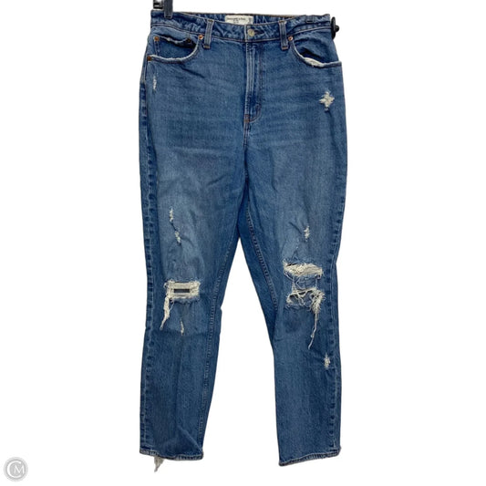 Jeans Boyfriend By Abercrombie And Fitch In Blue Denim, Size: 8l