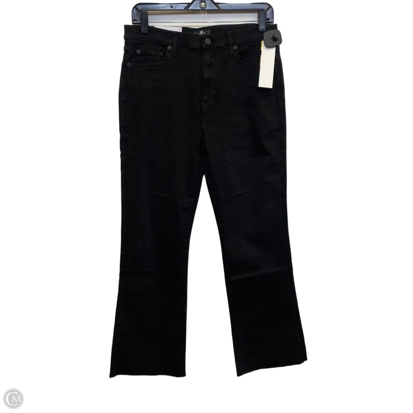 Jeans Designer By 7 For All Mankind In Black Denim, Size: 10