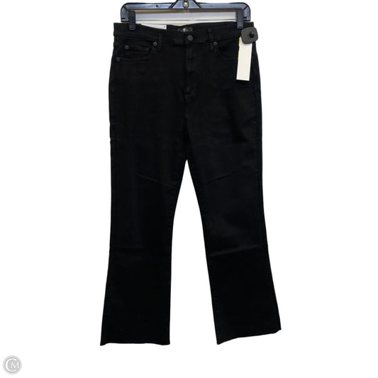Jeans Designer By 7 For All Mankind In Black Denim, Size: 10