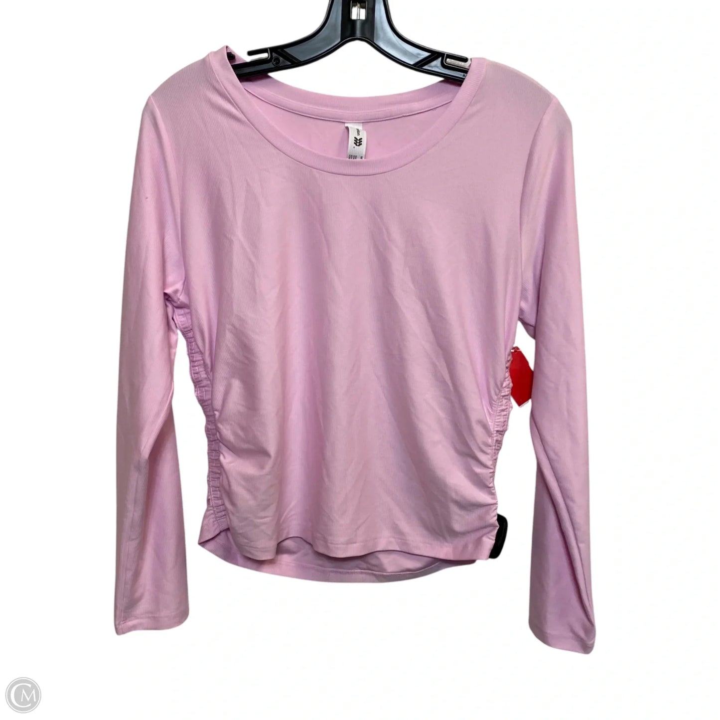 Athletic Top Long Sleeve Collar By All In Motion In Pink, Size: M
